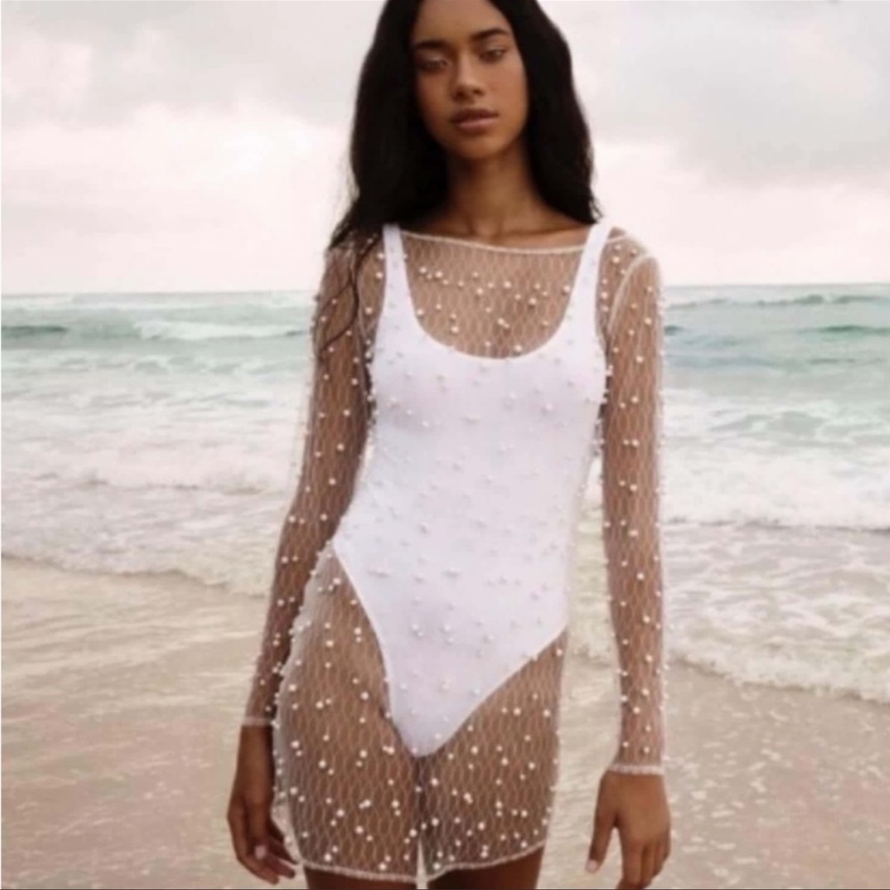 Pearl swim coverup
